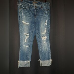 Torrid boyfriend vintage stretch crop jeans euc